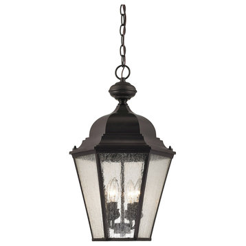 Cotswold 4 Light Outdoor Pendant or Chandeller, Oil Rubbed Bronze