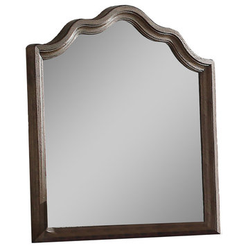 ACME Baudouin Mirror in Weathered Oak