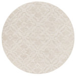 Livabliss - Metro Solid and Border Beige Area Rug, 7'9" Round - Showcasing a design that will truly pop within your space, this radiant rug is everything you've been searching for and so much more for your decor! Hand loomed in 100% wool, the medallion pattern in pastel coloring allow for a charming addition from room to room within any home. Maintaining a flawless fusion of affordability and durable decor, this piece is a prime example of impeccable artistry and design.