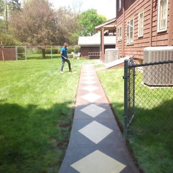 Colored and textured footpath - Products