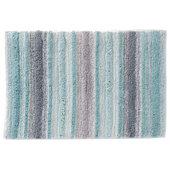 SKL Home Water Stripe Bath Rug, Teal, 20 x 30, 100% Cotton 