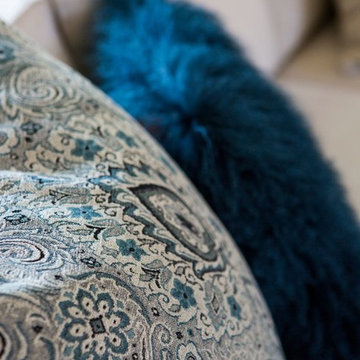 Dreamy Blue & Taupe Living Room