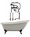 61" Acrylic Slipper Clawfoot Tub Plumbing Package, "Maries", Oil Rubbed Bronze