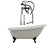 61" Acrylic Slipper Clawfoot Tub Plumbing Package, "Maries", Oil Rubbed Bronze