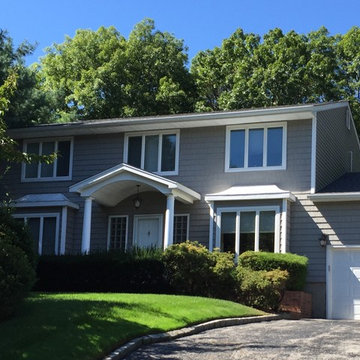 Dix Hills Siding - Slate Shakes with Dutch Lap Sides