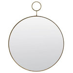 HOUSE DOCTOR - Round Loop Brass Mirror - This elegantly simple round mirror has a brass surround and oversized brass hanging loop which makes a real design statement.