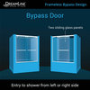 DreamLine Encore 56-60x58 Semi-Frameless Bypass Tub Door, Satin Black