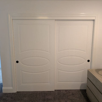 Mela 7001 White - Bypass and Pocket doors with black handles