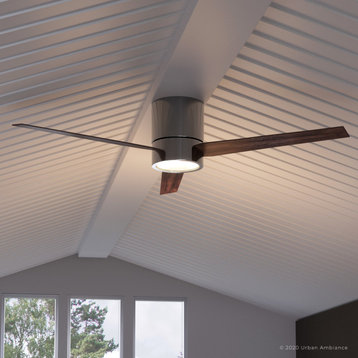 Luxury Modern Ceiling Fan, Polished Chrome, UHP9071, Camden Collection