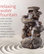 40" Tall Outdoor 4-Tier Rock Water Fountain with LED Lights