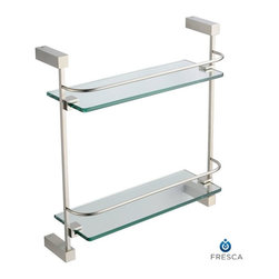 Fresca Ottimo 2 Tier Glass Shelf - Brushed Nickel FAC0446BN - Bathroom Accessories