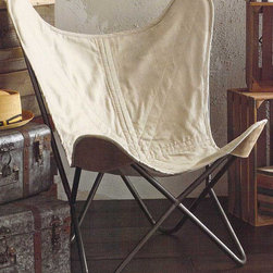 Roost Estancia Butterfly Chair - Linen - SKU: F249 - Armchairs And Accent Chairs