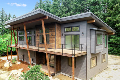 Example of a minimalist exterior home design in Portland