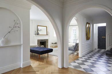 Hallway - transitional hallway idea in Toronto