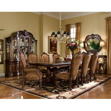Aico Amini Windsor Court Rectangular Dining Table in Vintage Fruitwood