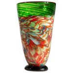 Dale Tiffany - Dale Tiffany AV19268 Glasier, Vase, 13.75"x8"W - Our festive Glasier Hand Blown Art Glass Vase is aGlasier Vase-13.75 I Hand Blown Art Glass *UL Approved: YES Energy Star Qualified: n/a ADA Certified: n/a  *Number of Lights:   *Bulb Included:No *Bulb Type:No *Finish Type:Hand Blown Art Glass