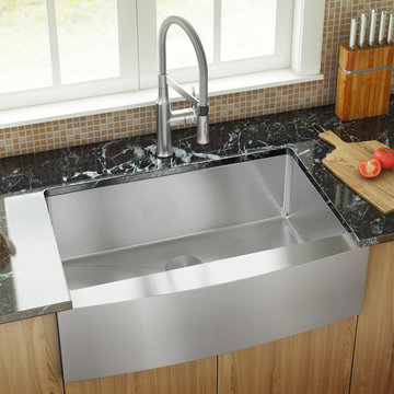 KH-3321F-R15 FARMHOUSE STAINLESS STEEL KITCHEN SINK