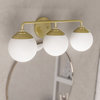 Hunter Hepburn 3-Light Bathroom Vanity Light in Painted Modern Brass