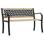 vidaXL - vidaXL Garden Bench 47.2" Wood - vidaXL Garden Bench 47.2" WoodvidaXL Garden Bench 47.2" Wood - 47944, This garden bench, with its understated and timeless design, will add a touch of style to any garden or outside space. Made of solid wood and high-quality steel, the bench is weather resistant and highly durable. With a diamond-patterned plastic backrest, it is a real eye-catcher and the perfect choice for your garden or patio. It also makes a perfect addition to the front of your home.