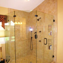Angled glass to clear window