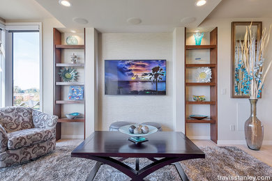 Inspiration for a transitional living room remodel in Portland