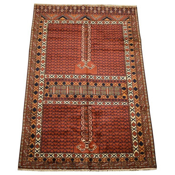 Tribal Afghan Oriental Rug, 6'10"x9'8"