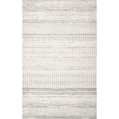 nuLOOM nelle Tribal Machine Washable Indoor Outdoor Area Rug, Blue, 6x9 ft