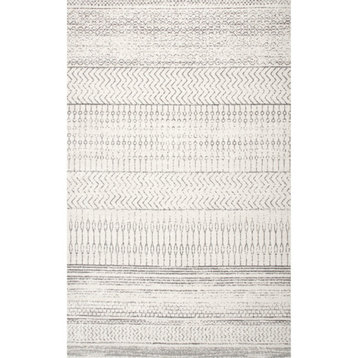 nuLOOM Nova Stripes Contemporary Area Rug, Gray, 2'x3'