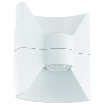 White Redondo 2 Light LED 6.5" Wide Outdoor Wall Sconce