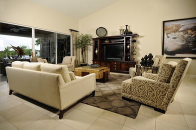 Inspiration for an eclectic living room remodel in Miami