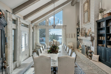 Dining room - coastal dining room idea in Dallas