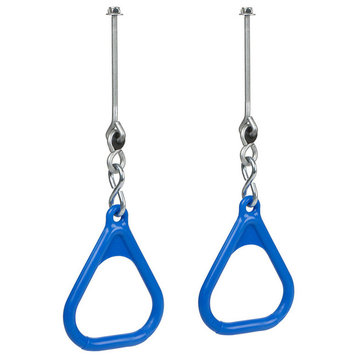 Trapeze Rings With Swing Hangers, Set of 2, Blue