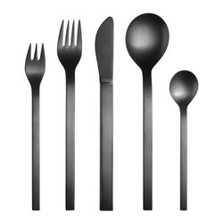 mono - mono mono-a black edition ( 5 piece, brushed) - Flatware And Silverware Sets