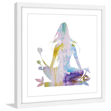 "Floral Meditation" Framed Painting Print