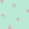 Starfish Green Ocean Decor, Wallpaper Accent Roll