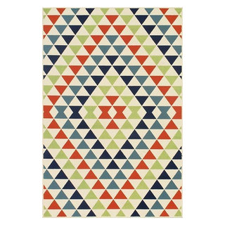 Baja Indoor/Outdoor Rug, Blue, 1'8