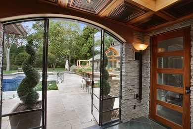 Example of an arts and crafts patio design in New York