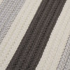 Braided Stripe It Area Rug, Rectangle, Gray, 5'x8'