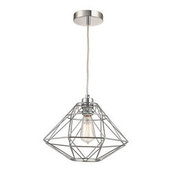 Sterling Industries Paradigm 1 Light Pendant In Chrome - SKU: D2962 - Chandeliers