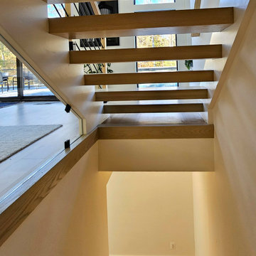 Project #111 | Open-Riser Staircase with Glass Panel Detail