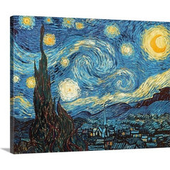 Lavish Home 16 in. x 20 in.Starry Night LED Lighted Canvas Art, Multi