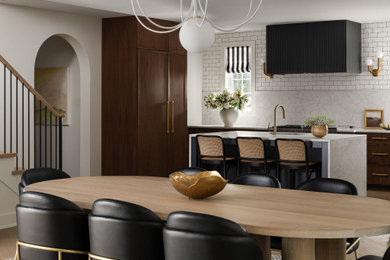 Example of a transitional dining room design in Ottawa