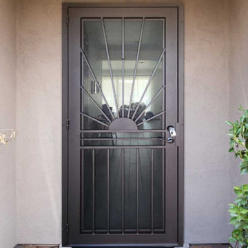 Sunburst Iron Security Door