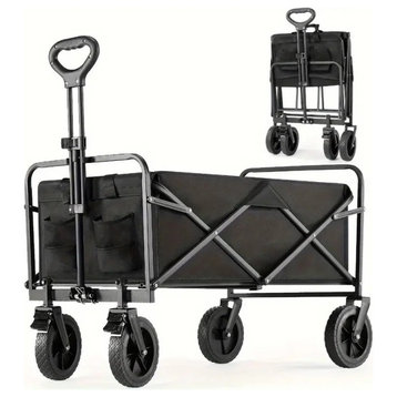 Collapsible Foldable Wagon Cart 220LBS Heavy Duty Utility Garden Wheels Beach