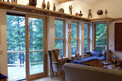 Inspiration for an eclectic living room remodel in Boston