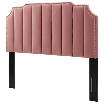 Headboard, King Size, Velvet, Pink, Modern Contemporary, Bedroom Master Suite