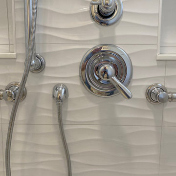 MASTER BATHROOM - Conversion to Handicap Walk-In Shower with Wave Tile