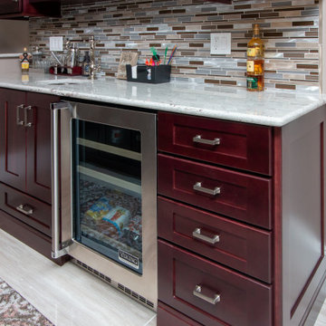 Transitional Cabico Unique Cherry Cordovan Kitchen Remodel with Butler’s Pantry