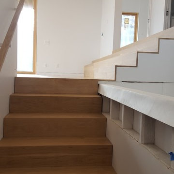Custom White Oak Floors and Stairs