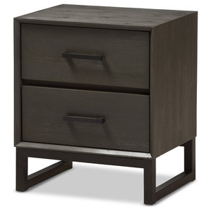 Wooden Nightstand Black Powder Coated Metal Legs Industrial Nightstands And Bedside Tables By Barn Walls Houzz